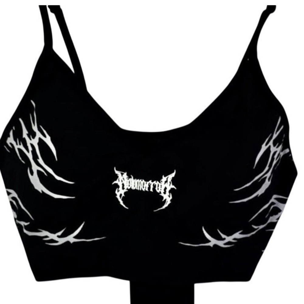 Civil Regime Hell‎ Storm Kelly Seamless Bra Black Tribal Goth NTWW032-024-02-XS